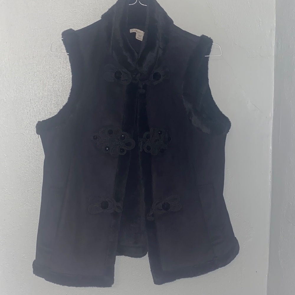 Coldwater creek size medium black embellished vest